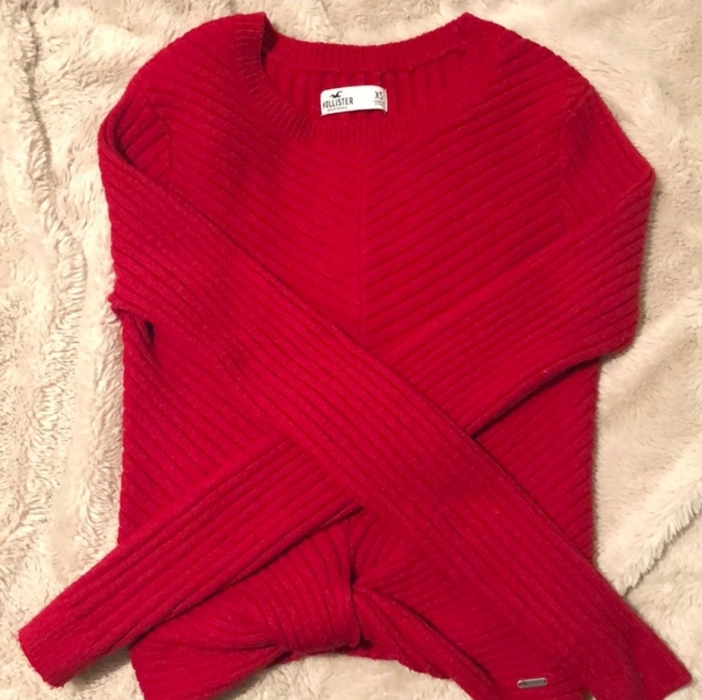 Red knot Hollister sweater xs